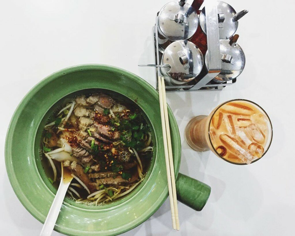 Staples when in Thailand Thai Beef noodle soup extra dousinghellip